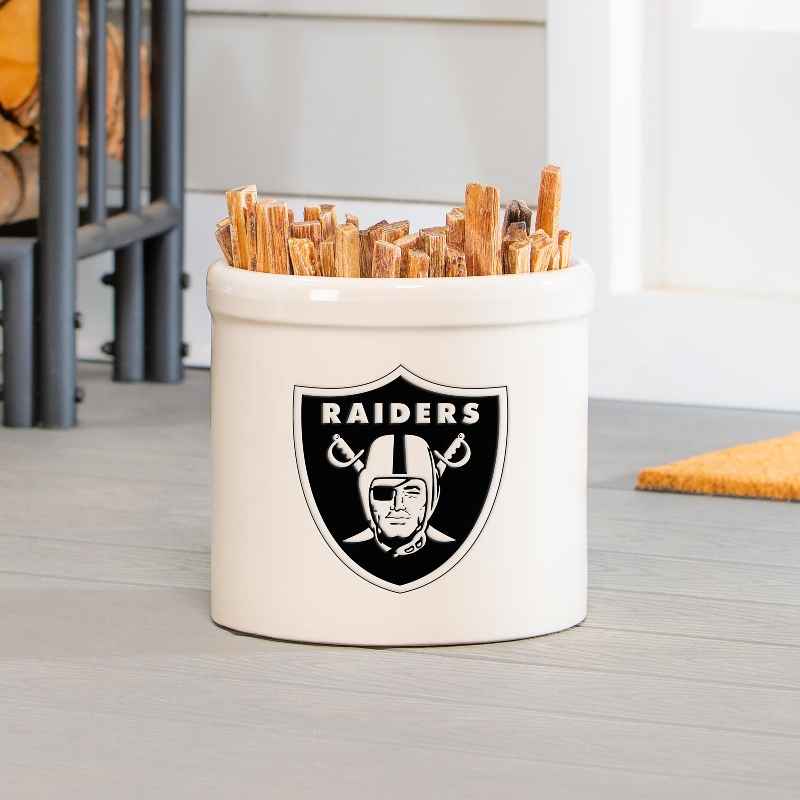 NFL Team Logo Stoneware Crock - Las Vegas Raiders